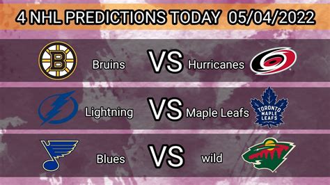 nhl hockey predictions today